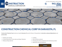 Tablet Screenshot of constructionchemicalcorp.com